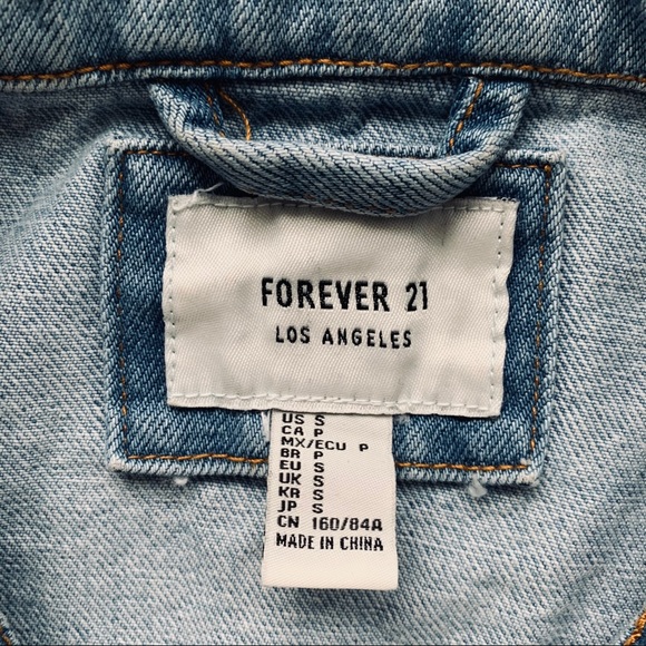 Forever21 Light Blue Distressed Jean Jacket - Picture 7 of 7